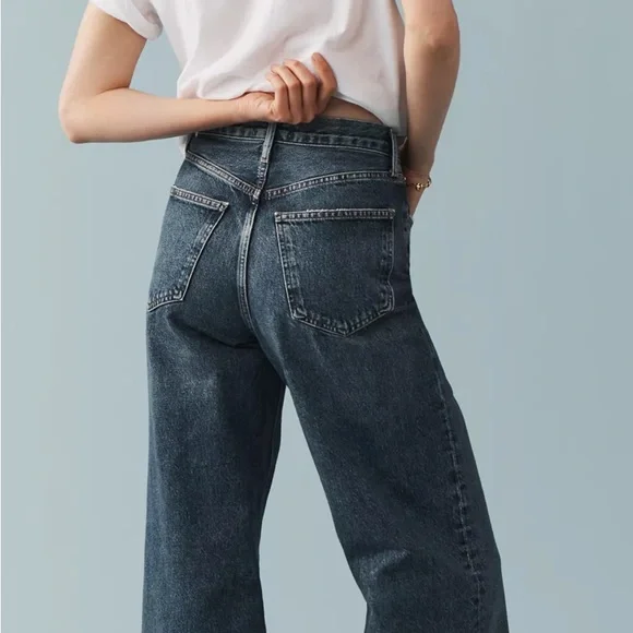 NWT AGOLDE Dame High-Rise Wide-Leg Jeans - Picture 5 of 7